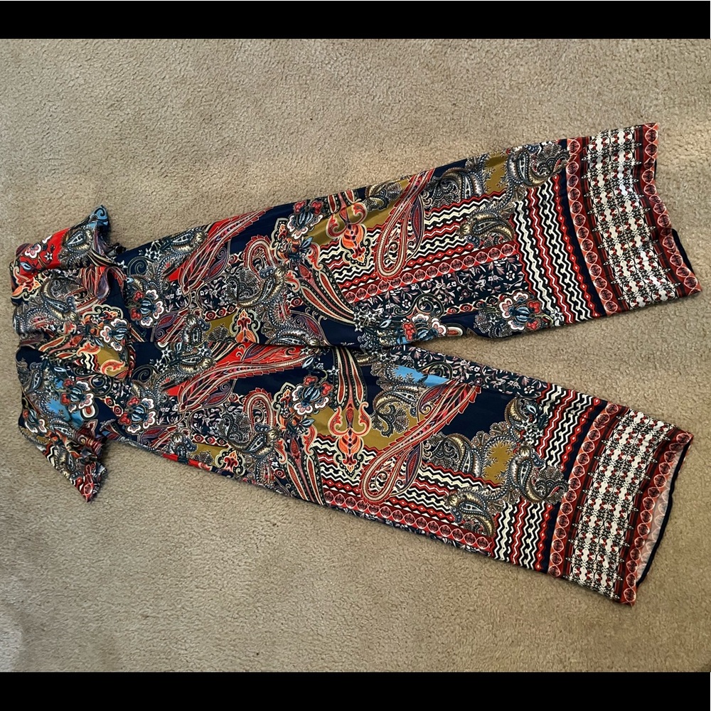 Anthropologie silk jumpsuit